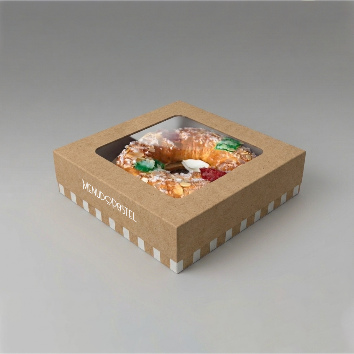 Caja para Roscón Base y Tapa con Ventana AFQG